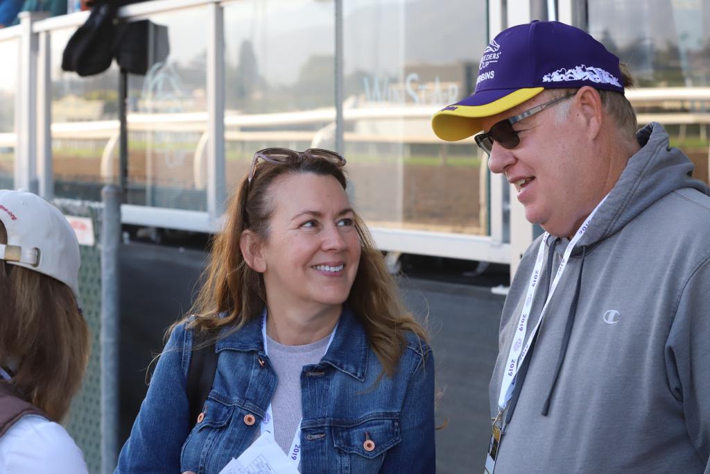 Kelly and Jack talk about their Breeders' Cup experience. (Julie June Stewart photo)